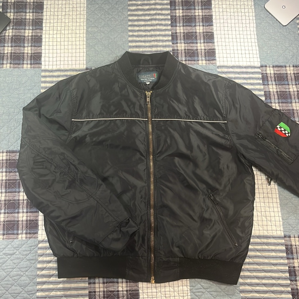 Black Men's  Mortorcycle Riding Jacket